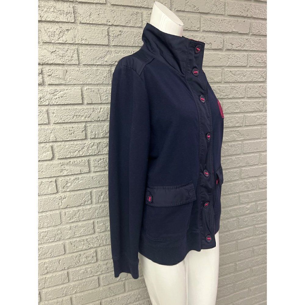Ralph Lauren Navy High Neck Jacket Size L - Picture 6 of 9